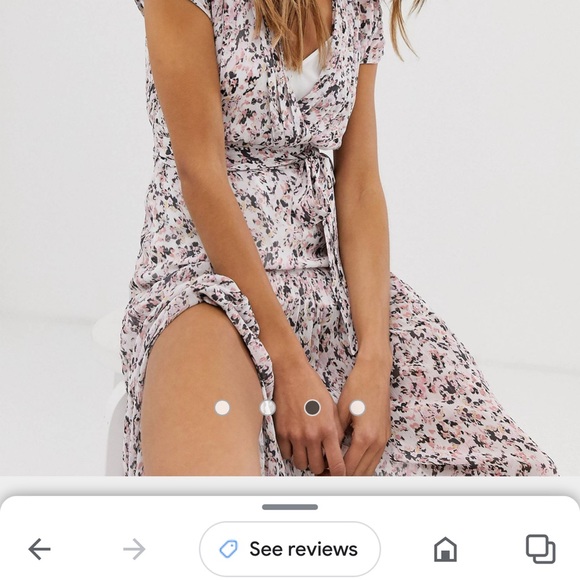 NWT AllSaints “Alex Freefall” dress chalk white L - Picture 2 of 10